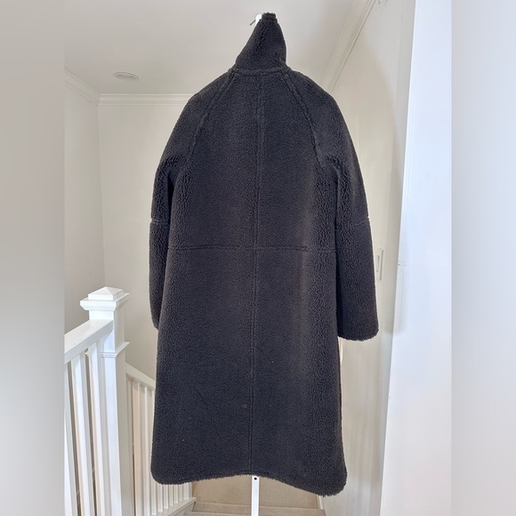 ZARA WOMEN LONG DOUBLE FACED COAT BROWN REVERSIBLE - Picture 12 of 16